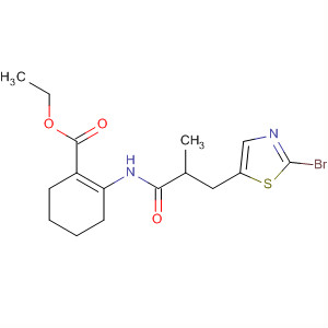 917910-74-8  1-Cyclohexene-1-carboxylic acid,2-[[3-(2-bromo-5-thiazolyl)-2-methyl-1-oxopropyl]amino]-, ethyl ester