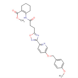 917910-79-3  1-Cyclohexene-1-carboxylic acid,2-[[3-[3-[5-[(4-methoxyphenyl)methoxy]-2-pyridinyl]-1,2,4-oxadiazol-5-yl]-1-oxopropyl]amino]-, methyl ester