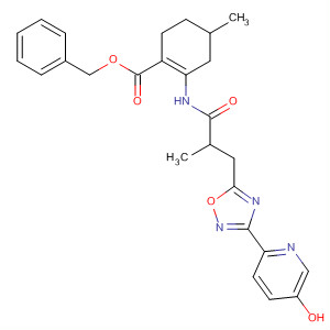 917911-10-5  1-Cyclohexene-1-carboxylic acid,2-[[3-[3-(5-hydroxy-2-pyridinyl)-1,2,4-oxadiazol-5-yl]-2-methyl-1-oxopropyl]amino]-4-methyl-, phenylmethyl ester, (4R)-