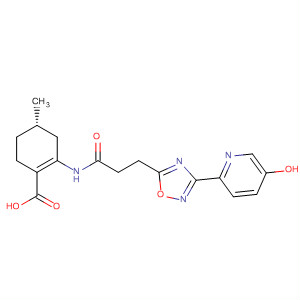 917911-12-7  1-Cyclohexene-1-carboxylic acid,2-[[3-[3-(5-hydroxy-2-pyridinyl)-1,2,4-oxadiazol-5-yl]-1-oxopropyl]amino]-4-methyl-, (4S)-