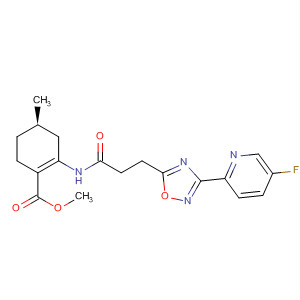 917911-23-0  1-Cyclohexene-1-carboxylic acid,2-[[3-[3-(5-fluoro-2-pyridinyl)-1,2,4-oxadiazol-5-yl]-1-oxopropyl]amino]-4-methyl-, methyl ester, (4R)-