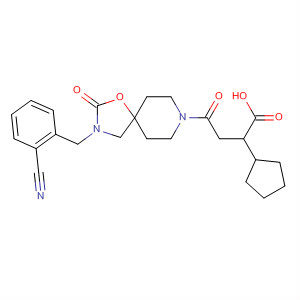 917913-12-3  Cyclopentaneacetic acid,1-[2-[3-[(2-cyanophenyl)methyl]-2-oxo-1-oxa-3,8-diazaspiro[4.5]dec-8-yl]-2-oxoethyl]-
