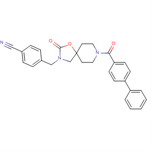 917913-56-5  Benzonitrile,4-[[8-([1,1'-biphenyl]-4-ylcarbonyl)-2-oxo-1-oxa-3,8-diazaspiro[4.5]dec-3-yl]methyl]-