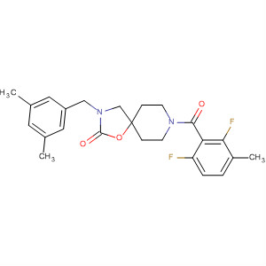 917913-73-6  1-Oxa-3,8-diazaspiro[4.5]decan-2-one,8-(2,6-difluoro-3-methylbenzoyl)-3-[(3,5-dimethylphenyl)methyl]-