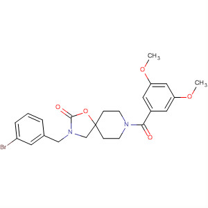 917913-78-1  1-Oxa-3,8-diazaspiro[4.5]decan-2-one,3-[(3-bromophenyl)methyl]-8-(3,5-dimethoxybenzoyl)-