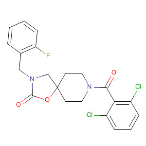 917913-81-6  1-Oxa-3,8-diazaspiro[4.5]decan-2-one,8-(2,6-dichlorobenzoyl)-3-[(2-fluorophenyl)methyl]-