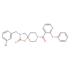 917913-89-4  1-Oxa-3,8-diazaspiro[4.5]decan-2-one,3-[(3-bromophenyl)methyl]-8-[(2-phenoxy-3-pyridinyl)carbonyl]-