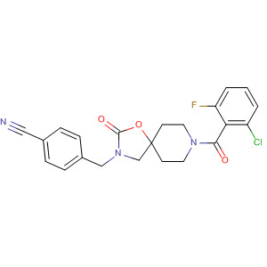 917915-54-9  Benzonitrile,4-[[8-(2-chloro-6-fluorobenzoyl)-2-oxo-1-oxa-3,8-diazaspiro[4.5]dec-3-yl]methyl]-