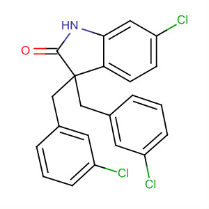 917917-28-3  2H-Indol-2-one, 6-chloro-3,3-bis[(3-chlorophenyl)methyl]-1,3-dihydro-