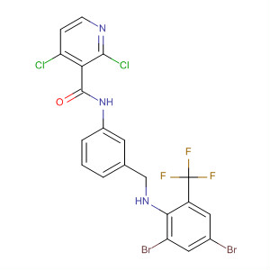 917920-33-3  3-Pyridinecarboxamide,2,4-dichloro-N-[3-[[[2,4-dibromo-6-(trifluoromethyl)phenyl]amino]carbonyl]phenyl]-