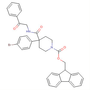 917925-65-6  1-Piperidinecarboxylic acid,4-(4-bromophenyl)-4-[[(2-oxo-2-phenylethyl)amino]carbonyl]-,9H-fluoren-9-ylmethyl ester