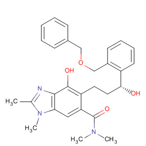 917957-00-7  1H-Benzimidazole-6-carboxamide,4-hydroxy-5-[(3R)-3-hydroxy-3-[2-[(phenylmethoxy)methyl]phenyl]propyl]-N,N,1,2-tetramethyl-