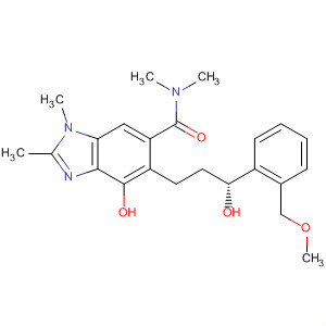 917957-01-8  1H-Benzimidazole-6-carboxamide,4-hydroxy-5-[(3R)-3-hydroxy-3-[2-(methoxymethyl)phenyl]propyl]-N,N,1,2-tetramethyl-