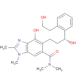 917957-74-5  1H-Benzimidazole-6-carboxamide,4-hydroxy-5-[(3R)-3-hydroxy-3-[2-(2-hydroxyethyl)phenyl]propyl]-N,N,1,2-tetramethyl-