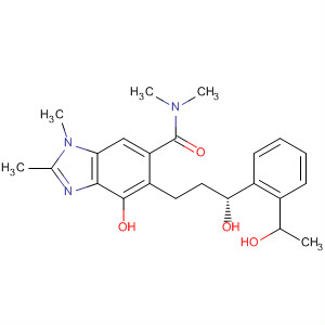 917957-75-6  1H-Benzimidazole-6-carboxamide,4-hydroxy-5-[(3R)-3-hydroxy-3-[2-(1-hydroxyethyl)phenyl]propyl]-N,N,1,2-tetramethyl-