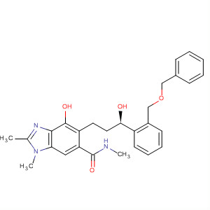 917957-90-5  1H-Benzimidazole-6-carboxamide,4-hydroxy-5-[(3R)-3-hydroxy-3-[2-[(phenylmethoxy)methyl]phenyl]propyl]-N,1,2-trimethyl-