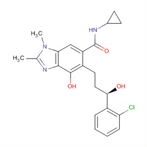 917958-08-8  1H-Benzimidazole-6-carboxamide,5-[(3R)-3-(2-chlorophenyl)-3-hydroxypropyl]-N-cyclopropyl-4-hydroxy-1,2-dimethyl-