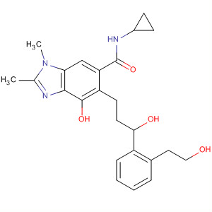 917958-09-9  1H-Benzimidazole-6-carboxamide,N-cyclopropyl-4-hydroxy-5-[(3R)-3-hydroxy-3-[2-(2-hydroxyethyl)phenyl]propyl]-1,2-dimethyl-