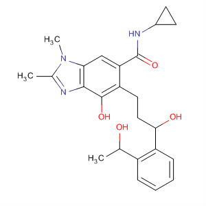 917958-10-2  1H-Benzimidazole-6-carboxamide,N-cyclopropyl-4-hydroxy-5-[(3R)-3-hydroxy-3-[2-(1-hydroxyethyl)phenyl]propyl]-1,2-dimethyl-