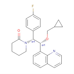 917964-51-3  2-Piperidinone,1-[(1R,2R)-2-(cyclopropylmethoxy)-1-(4-fluorophenyl)-2-(8-quinolinyl)ethyl]-, rel-