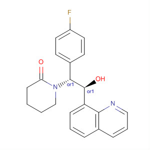 917965-79-8  2-Piperidinone,1-[(1R,2S)-1-(4-fluorophenyl)-2-hydroxy-2-(8-quinolinyl)ethyl]-, rel-