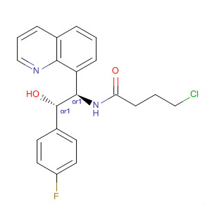 917965-86-7  Butanamide,4-chloro-N-[(1R,2S)-2-(4-fluorophenyl)-2-hydroxy-1-(8-quinolinyl)ethyl]-,rel-