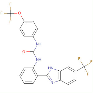 917966-80-4  Urea,N-[4-(trifluoromethoxy)phenyl]-N'-[2-[6-(trifluoromethyl)-1H-benzimidazol-2-yl]phenyl]-