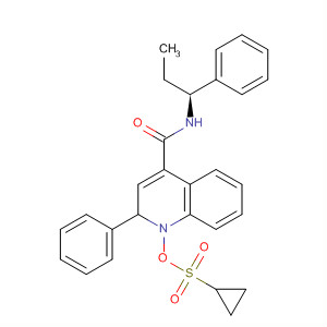 917972-08-8  Cyclopropanesulfonic acid,2-phenyl-4-[[[(1S)-1-phenylpropyl]amino]carbonyl]-3-quinolinyl ester