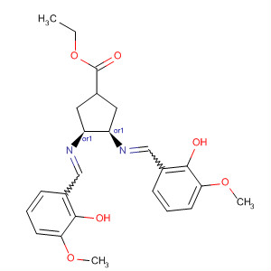 917980-22-4  Cyclopentanecarboxylic acid,3,4-bis[[(2-hydroxy-3-methoxyphenyl)methylene]amino]-, ethyl ester,(3R,4S)-rel-