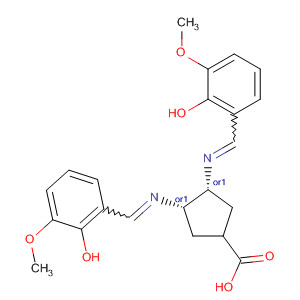 917980-25-7  Cyclopentanecarboxylic acid,3,4-bis[[(2-hydroxy-3-methoxyphenyl)methylene]amino]-, (3R,4S)-rel-