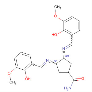 917980-28-0  Cyclopentanecarboxamide,3,4-bis[[(2-hydroxy-3-methoxyphenyl)methylene]amino]-, (3R,4S)-rel-