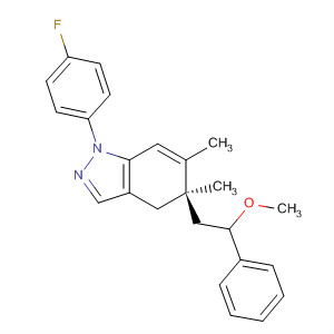 917982-16-2  1H-Indazole,1-(4-fluorophenyl)-4,5-dihydro-5-(2-methoxy-2-phenylethyl)-5,6-dimethyl-, (5R)-