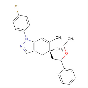917982-17-3  1H-Indazole,5-(2-ethoxy-2-phenylethyl)-1-(4-fluorophenyl)-4,5-dihydro-5,6-dimethyl-,(5R)-