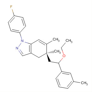 917982-33-3  1H-Indazole,5-[2-ethoxy-2-(3-methylphenyl)ethyl]-1-(4-fluorophenyl)-4,5-dihydro-5,6-dimethyl-, (5R)-