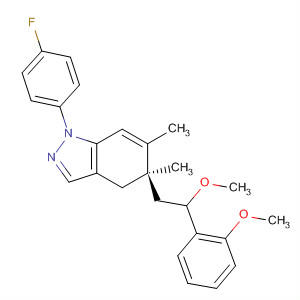 917982-39-9  1H-Indazole,1-(4-fluorophenyl)-4,5-dihydro-5-[2-methoxy-2-(2-methoxyphenyl)ethyl]-5,6-dimethyl-, (5R)-