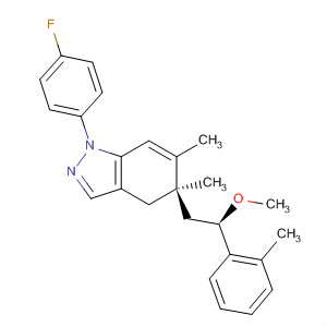 917982-42-4  1H-Indazole,1-(4-fluorophenyl)-4,5-dihydro-5-[(2R)-2-methoxy-2-(2-methylphenyl)ethyl]-5,6-dimethyl-, (5R)-