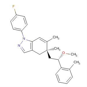 917982-43-5  1H-Indazole,1-(4-fluorophenyl)-4,5-dihydro-5-[(2S)-2-methoxy-2-(2-methylphenyl)ethyl]-5,6-dimethyl-, (5R)-