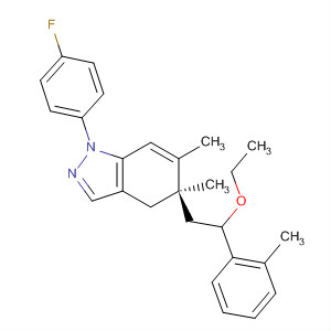 917982-44-6  1H-Indazole,5-[2-ethoxy-2-(2-methylphenyl)ethyl]-1-(4-fluorophenyl)-4,5-dihydro-5,6-dimethyl-, (5R)-