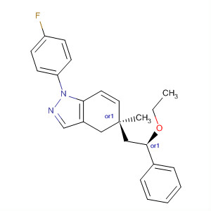 917983-03-0  1H-Indazole,5-[(2R)-2-ethoxy-2-phenylethyl]-1-(4-fluorophenyl)-4,5-dihydro-5-methyl-,(5R)-rel-