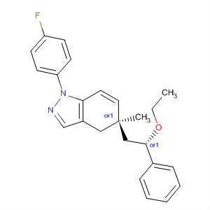 917983-04-1  1H-Indazole,5-[(2S)-2-ethoxy-2-phenylethyl]-1-(4-fluorophenyl)-4,5-dihydro-5-methyl-,(5R)-rel-