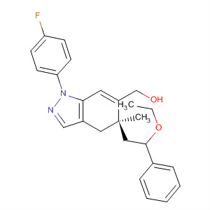 917983-08-5  1H-Indazole-6-methanol,5-(2-ethoxy-2-phenylethyl)-1-(4-fluorophenyl)-4,5-dihydro-5-methyl-,(5R)-