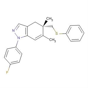 917983-38-1  1H-Indazole,1-(4-fluorophenyl)-4,5-dihydro-5,6-dimethyl-5-[(phenylthio)methyl]-, (5S)-