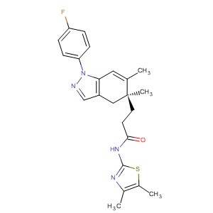 917983-58-5  1H-Indazole-5-propanamide,N-(4,5-dimethyl-2-thiazolyl)-1-(4-fluorophenyl)-4,5-dihydro-5,6-dimethyl-,(5S)-
