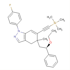 917983-61-0  1H-Indazole,5-[(2R)-2-ethoxy-2-phenylethyl]-1-(4-fluorophenyl)-4,5-dihydro-5-methyl-6-[2-(trimethylsilyl)ethynyl]-