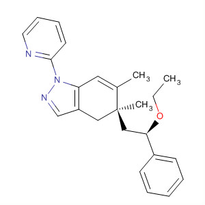 917984-24-8  1H-Indazole,5-[(2R)-2-ethoxy-2-phenylethyl]-4,5-dihydro-5,6-dimethyl-1-(2-pyridinyl)-,(5R)-