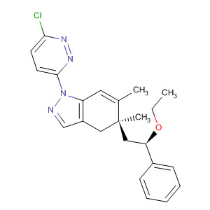 917984-25-9  1H-Indazole,1-(6-chloro-3-pyridazinyl)-5-[(2R)-2-ethoxy-2-phenylethyl]-4,5-dihydro-5,6-dimethyl-, (5R)-