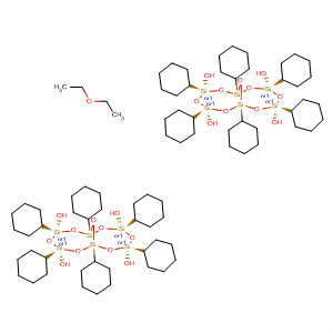917988-44-4  Bicyclo[5.5.1]hexasiloxane-3,5,9,11-tetrol,1,3,5,7,9,11-hexacyclohexyl-, (3R,5S,9R,11S)-rel-, compd. with1,1'-oxybis[ethane] (2:1)
