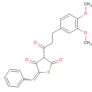918130-93-5  2,4(3H,5H)-Thiophenedione,3-[3-(3,4-dimethoxyphenyl)-1-oxopropyl]-5-(phenylmethylene)-
