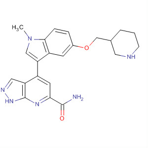 918132-76-0  1H-Pyrazolo[3,4-b]pyridine-6-carboxamide,4-[1-methyl-5-(3-piperidinylmethoxy)-1H-indol-3-yl]-