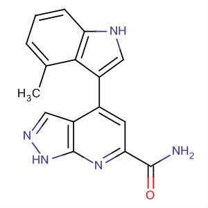 918132-81-7  1H-Pyrazolo[3,4-b]pyridine-6-carboxamide, 4-(4-methyl-1H-indol-3-yl)-